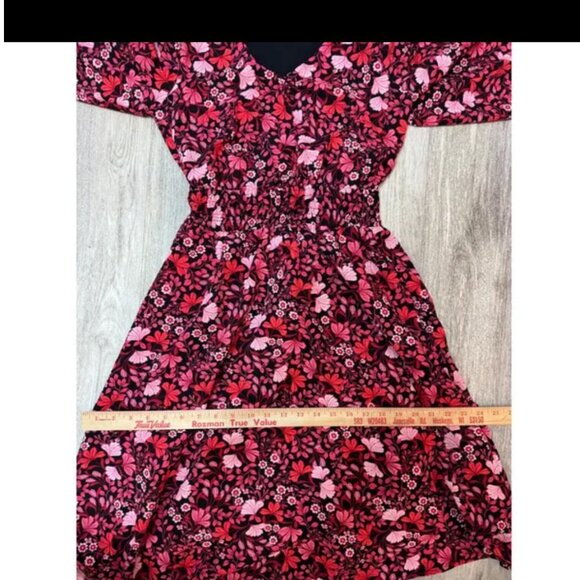 Draper James Floral Print Long Sleeve Smocked Waist dress size xs - Picture 10 of 12
